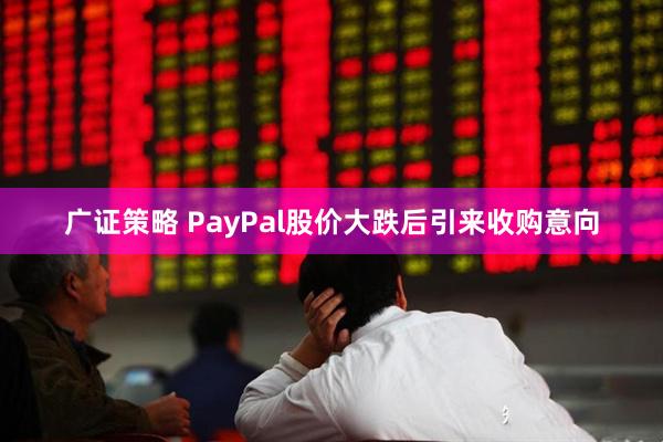 广证策略 PayPal股价大跌后引来收购意向